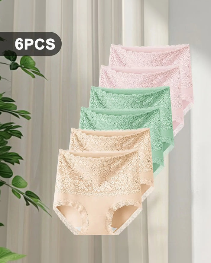 Women's Cotton Lace Briefs | Soft High-Waist Elegant Underwear | Breathable Comfort Lingerie 8