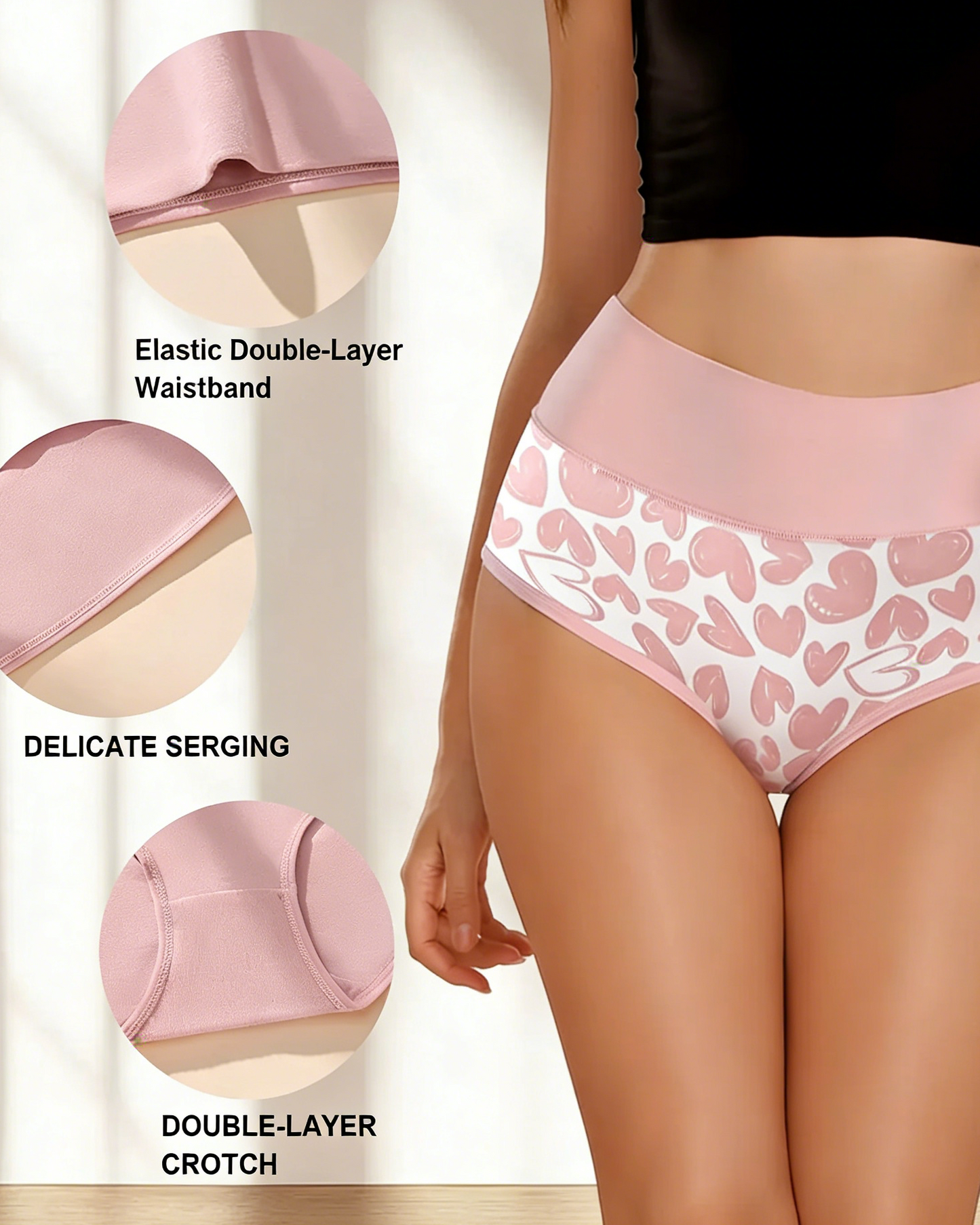 Women's Cotton Stretchy High-Rise Panties | Comfortable Everyday Underwear 6-Pack 1