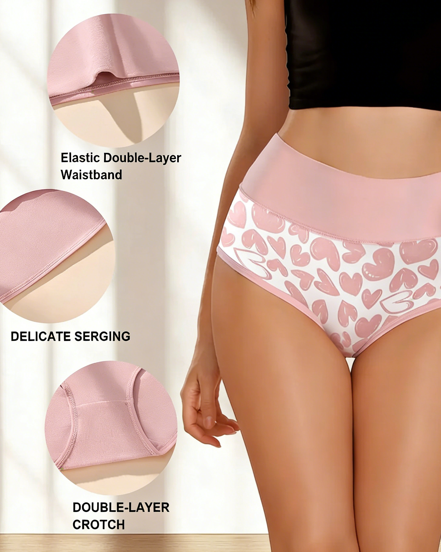 Women's Cotton Stretchy High-Rise Panties | Comfortable Everyday Underwear 6-Pack 1