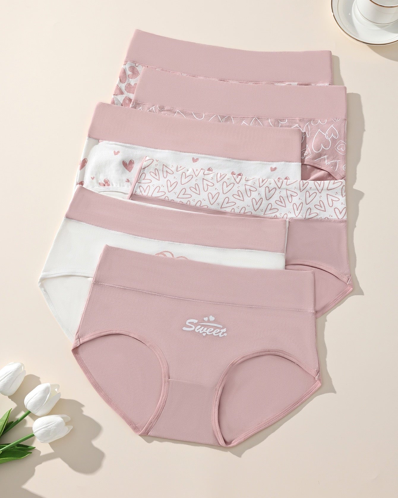 Women's Cotton Stretchy High-Rise Panties | Comfortable Everyday Underwear 6-Pack 3
