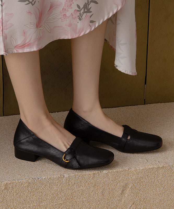 Women's Cowhide Leather Flat Shoes | Comfortable Splicing Design for Everyday Wear 2