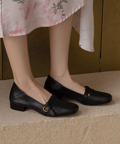 Women's Cowhide Leather Flat Shoes | Comfortable Splicing Design for Everyday Wear 2