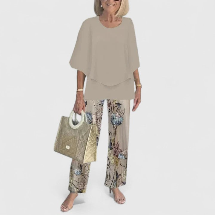 Women's Elegant Fabric Two-Piece Set | Stylish Plus Size Outfit for All Occasions 1