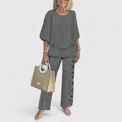 Women's Elegant Fabric Two-Piece Set | Stylish Plus Size Outfit for All Occasions 12