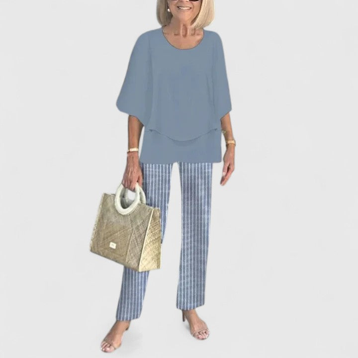 Women's Elegant Fabric Two-Piece Set | Stylish Plus Size Outfit for All Occasions 2