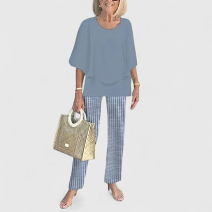 Women's Elegant Fabric Two-Piece Set | Stylish Plus Size Outfit for All Occasions 2