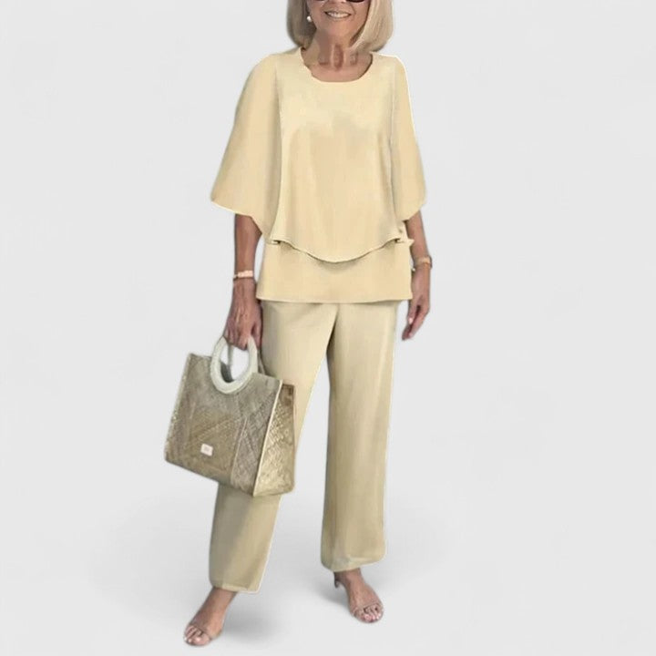 Women's Elegant Fabric Two-Piece Set | Stylish Plus Size Outfit for All Occasions 3