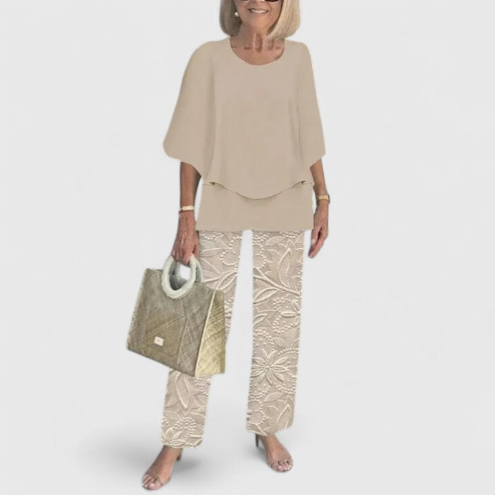 Women's Elegant Fabric Two-Piece Set | Stylish Plus Size Outfit for All Occasions 5