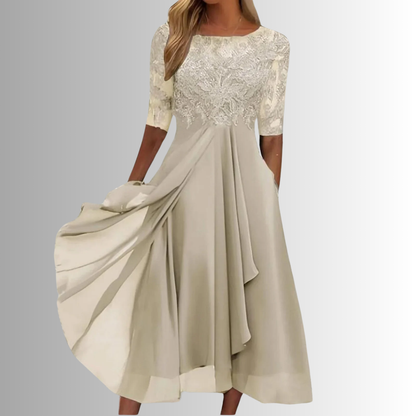 Women's Elegant Lace Dress | Timeless White Cocktail Dress for Special Occasions 2
