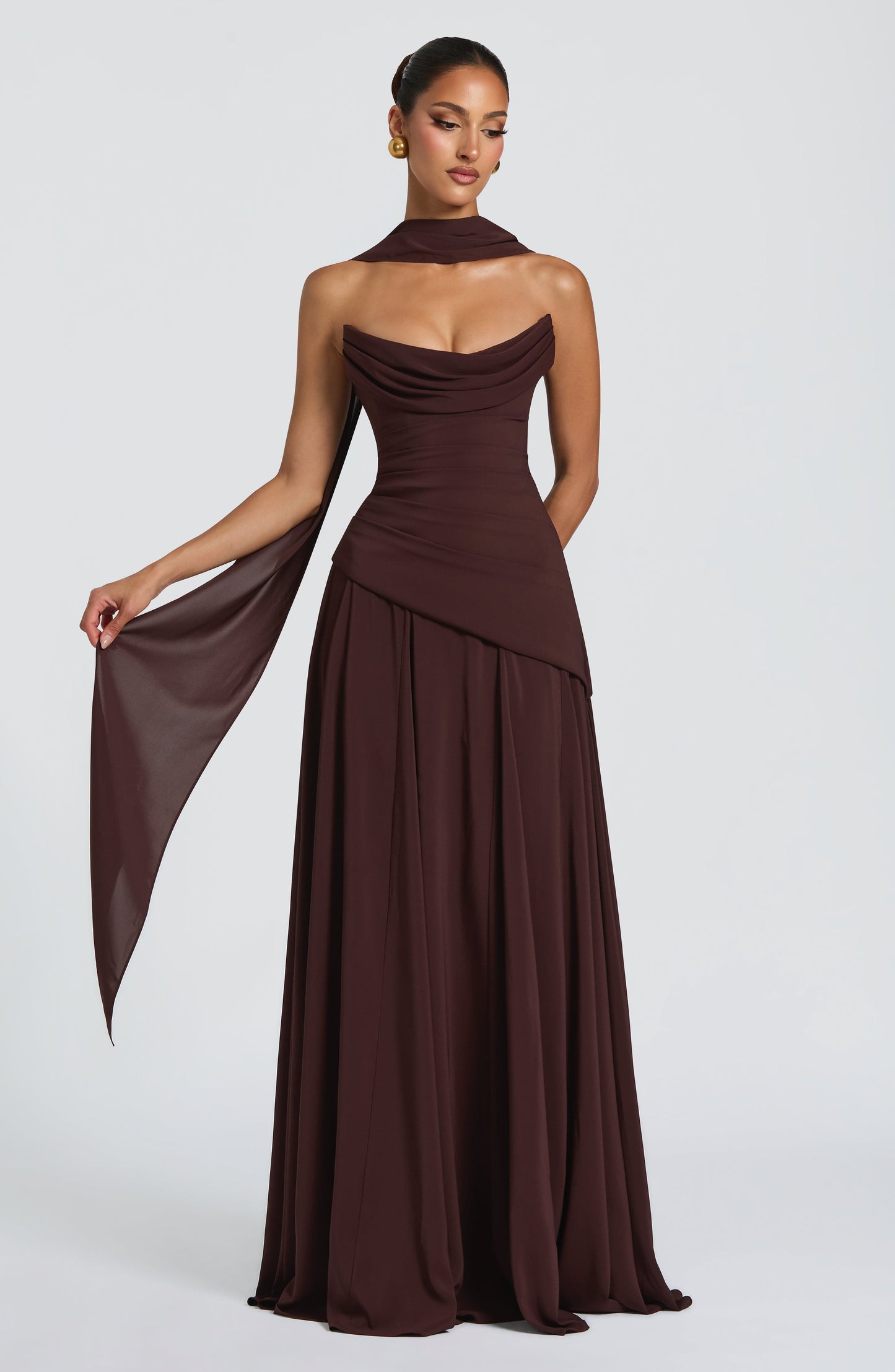 Women's Elegant Satin Maxi Dress | Chic Strapless Formal Gown for Spring 8