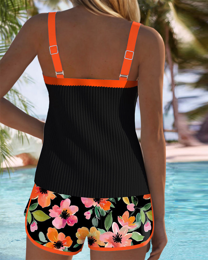 Women's Elegant Tummy Control Tankini | Flattering Two-Piece Swimwear for Summer 1
