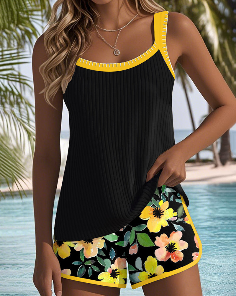 Women's Elegant Tummy Control Tankini | Flattering Two-Piece Swimwear for Summer 6