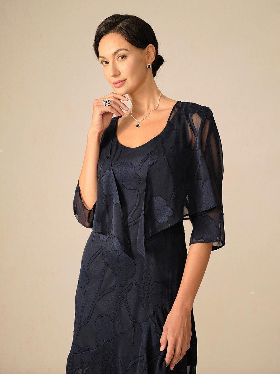 Women's Floral Sheer Chiffon Cardigan | Elegant Lightweight Short Layering Shrug 8