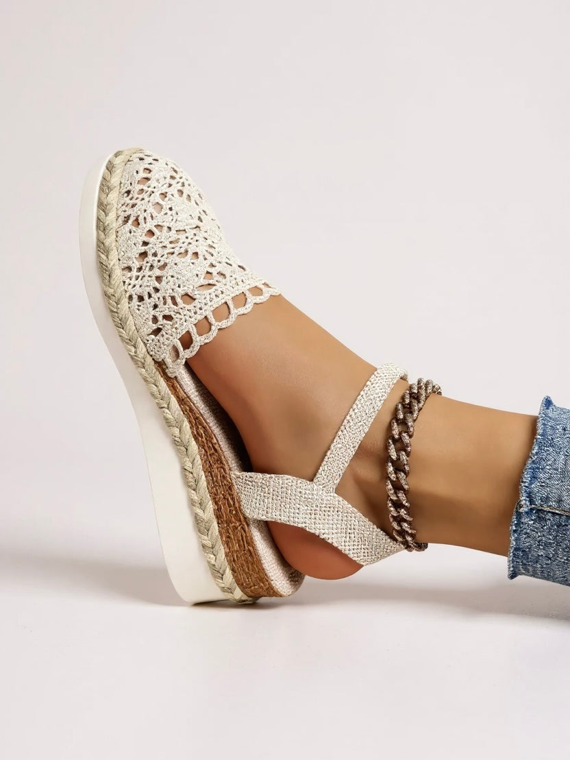 Women's Handcrafted Crochet Platform Sandals | Elegant Boho Chic Summer Footwear 3