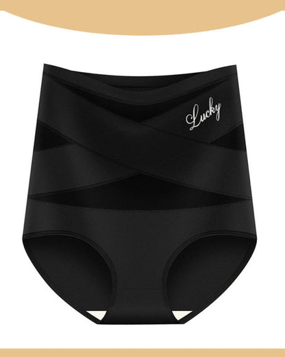 Women's Ice Silk High-Waist Panties | Comfortable Tummy Control Underwear for Everyday Wear 0