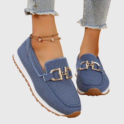 Women's Leather Loafers | Comfortable Chic Slip-On Shoes with Orthopedic Cushioning 0