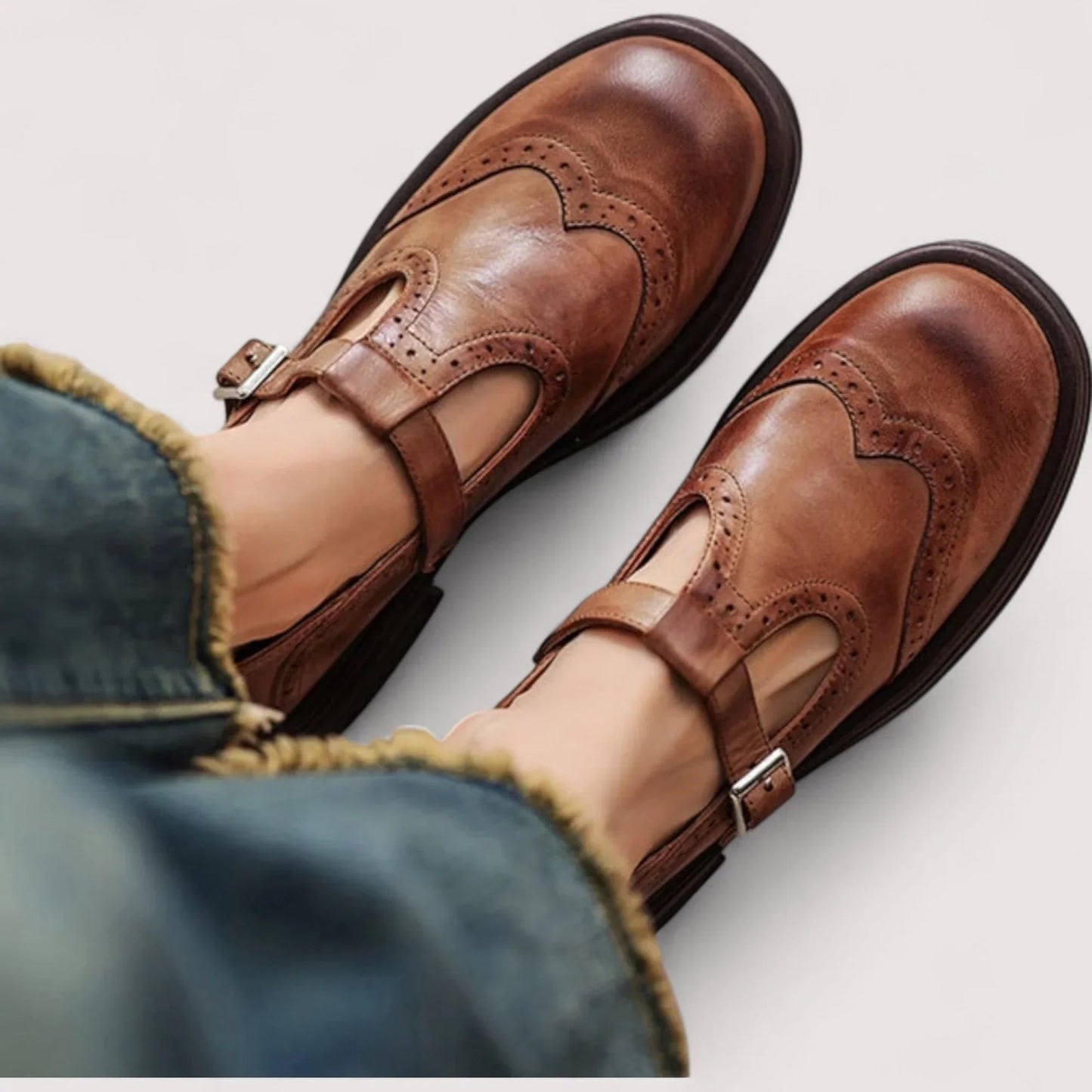 Women's Leather Mary Jane Shoes | Comfortable Classic Orthopedic Design 0