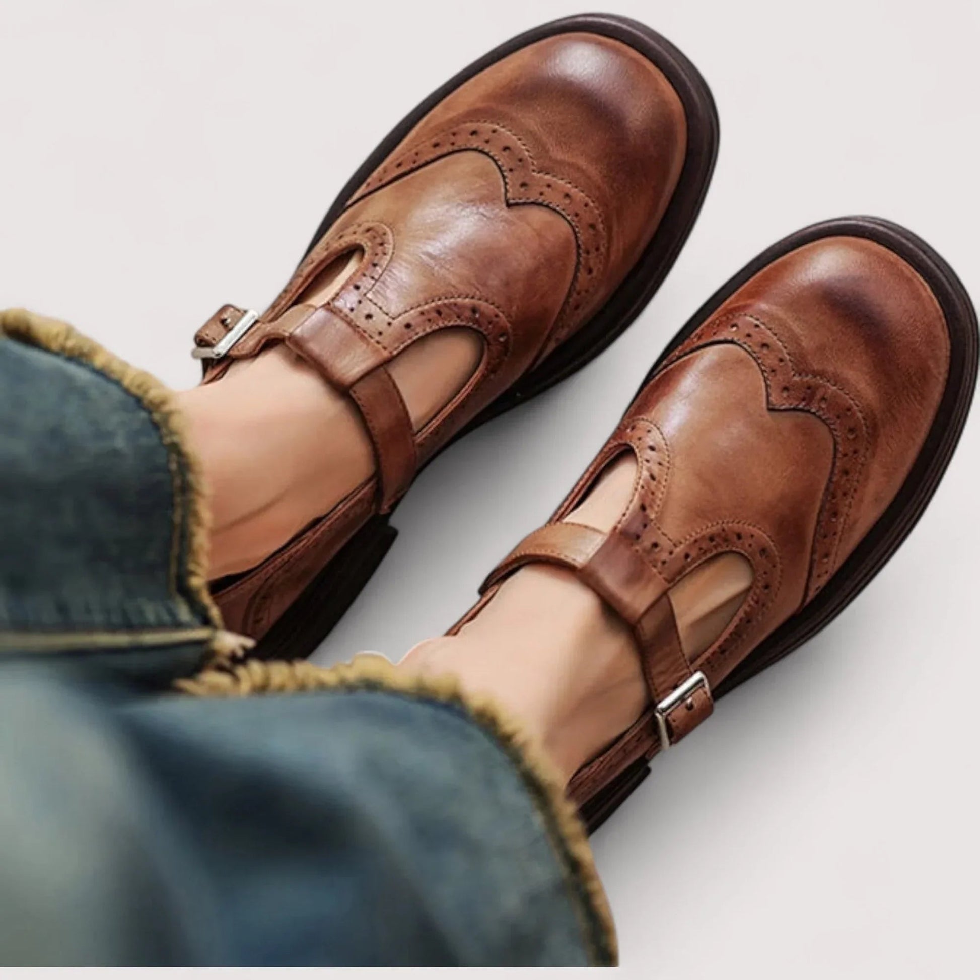 Women's Leather Mary Jane Shoes | Comfortable Classic Orthopedic Design 0