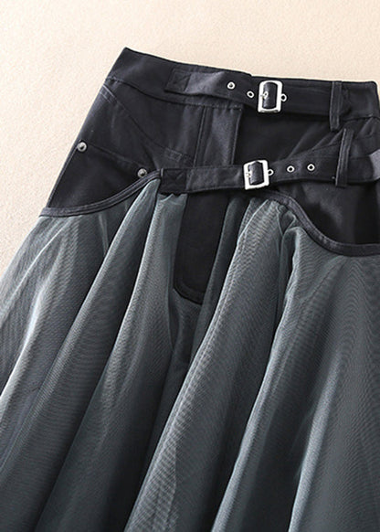 Women's Lightweight Tulle Midi Skirt | Elegant Patchwork Spring Fashion 4