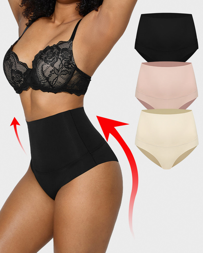 Women's Nylon Spandex Seamless Underwear | High-Waisted Tummy Control Briefs 5