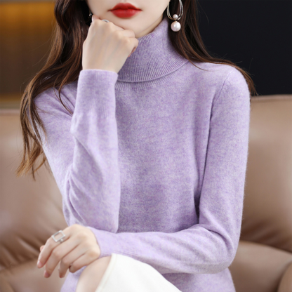 Women's Premium Cashmere Turtleneck Sweater | Elegant Warm Knitwear for Winter 4