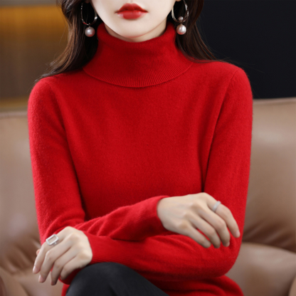 Women's Premium Cashmere Turtleneck Sweater | Elegant Warm Knitwear for Winter 7