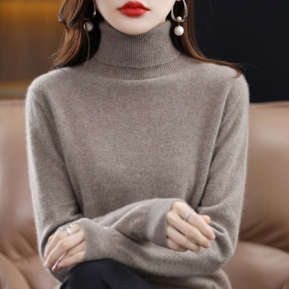 Women's Premium Cashmere Turtleneck Sweater | Elegant Warm Knitwear for Winter 9