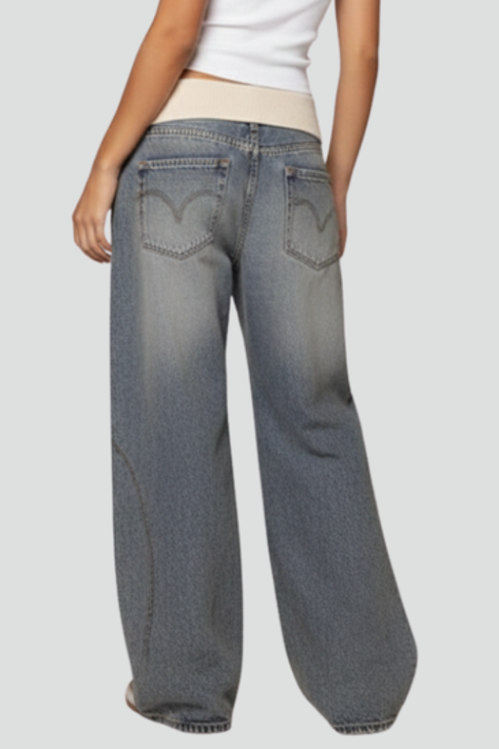 Women's Relaxed Denim Trousers | Comfortable Baggy Wide-Leg Jeans for Everyday Wear 2