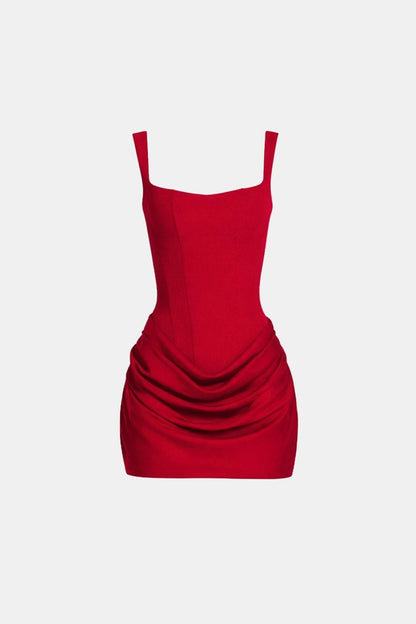 Women's Satin Corset Mini Dress | Elegant Structured Cocktail Dress for Special Occasions 11