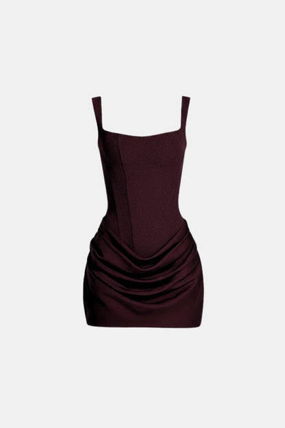 Women's Satin Corset Mini Dress | Elegant Structured Cocktail Dress for Special Occasions 13