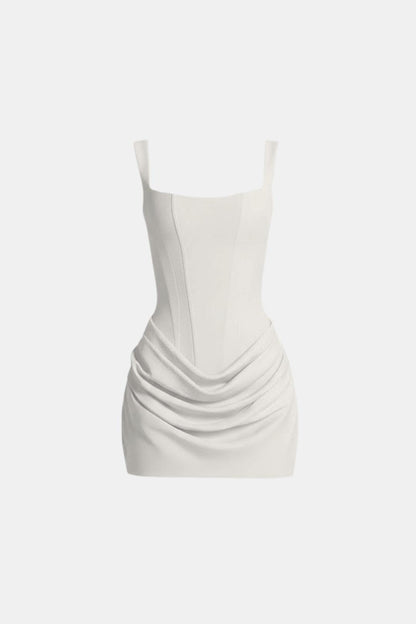 Women's Satin Corset Mini Dress | Elegant Structured Cocktail Dress for Special Occasions 7