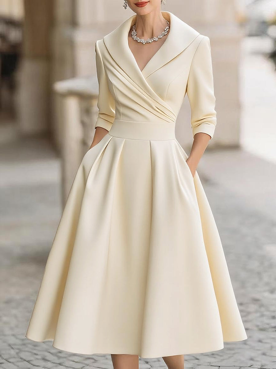 Women's Silky Midi Dress | Elegant Flattering Cocktail Dress for Special Occasions 2