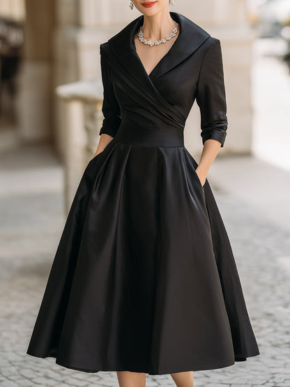 Women's Silky Midi Dress | Elegant Flattering Cocktail Dress for Special Occasions 4