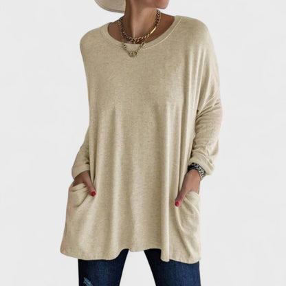 Women's Soft Cotton Relaxed Fit Long Sleeve Top | Classic Casual Everyday Wear 3