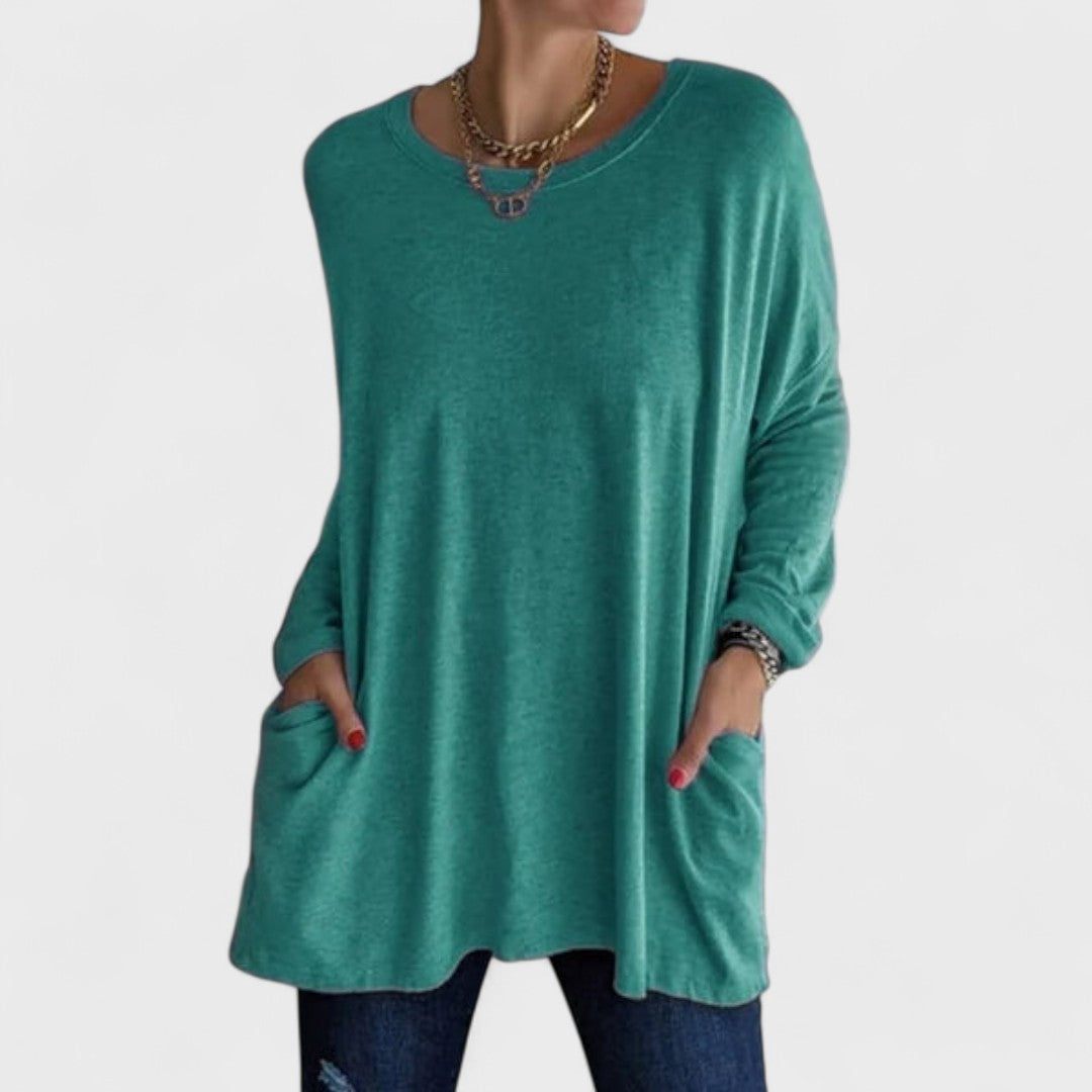 Women's Soft Cotton Relaxed Fit Long Sleeve Top | Classic Casual Everyday Wear 6