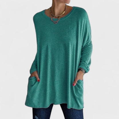 Women's Soft Cotton Relaxed Fit Long Sleeve Top | Classic Casual Everyday Wear 6