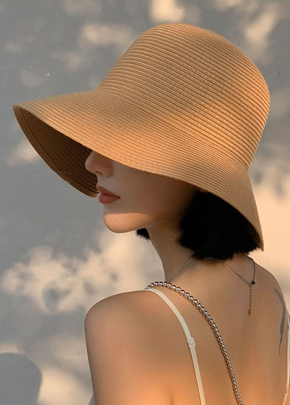 Women's Stylish Straw Cloche Hat | Elegant Summer Accessory with Bow Design 4