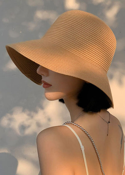 Women's Stylish Straw Cloche Hat | Elegant Summer Accessory with Bow Design 4