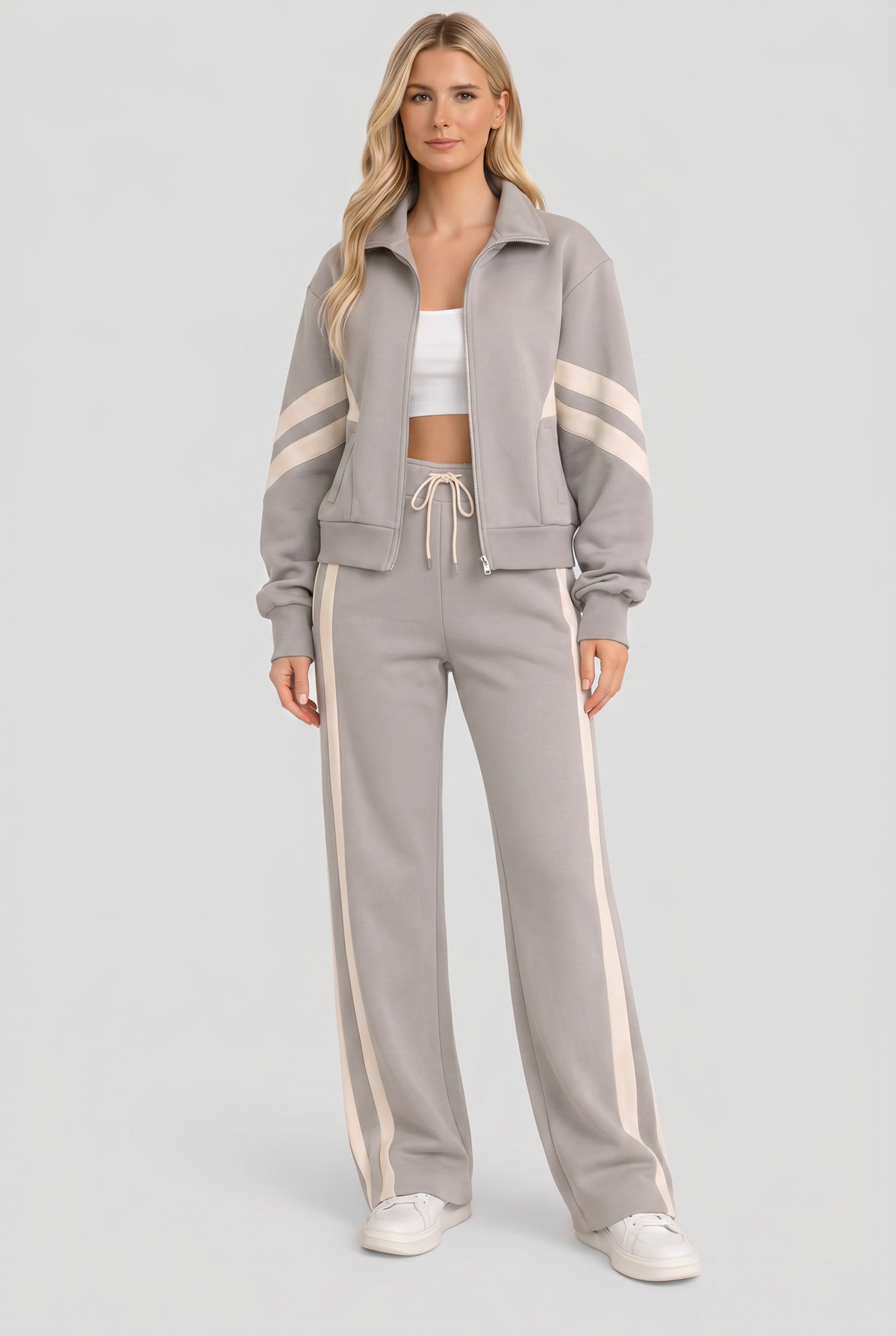 Callista | Zip-Front Wide Leg Tracksuit