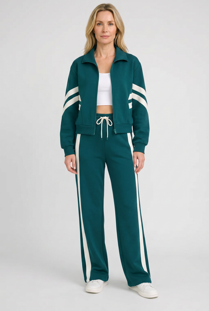 Callista | Zip-Front Wide Leg Tracksuit