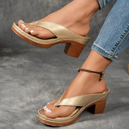 Women's Vegan Leather Orthopedic Sandals | Comfortable Slip-On Casual Footwear 4