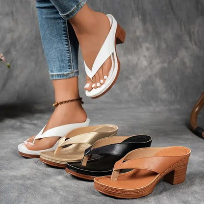 Women's Vegan Leather Orthopedic Sandals | Comfortable Slip-On Casual Footwear 6