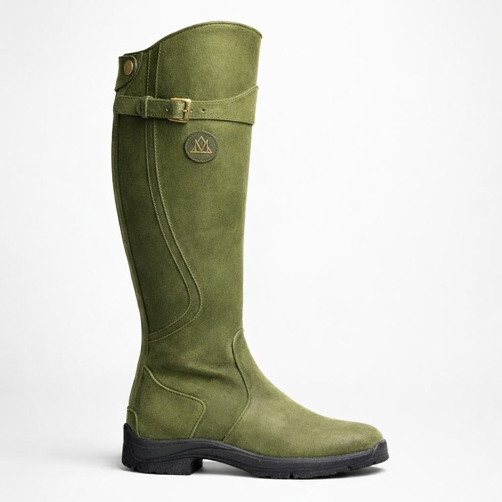 Women's Waterproof Leather Riding Boots | Stylish Black Insulated Winter Footwear 7