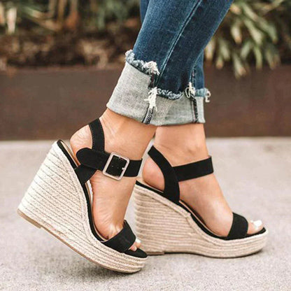 Women's Woven Espadrille Wedge Sandals | Elegant Adjustable Comfort Footwear 1