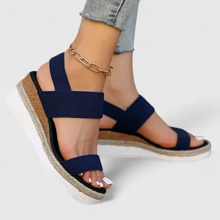 Astra | Knit Wedge Comfort Sandals