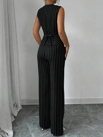 Audrey | Women's Pinstripe Waistcoat & Trouser Set