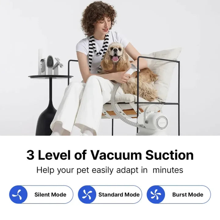 5-in-1 Pet Grooming Kit with Vacuum Suction: Perfect for Dogs, Cats