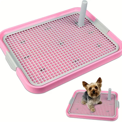 Dog Litter Box - Indoor Pet Pad Holder Portable Mesh Potty Training Tray