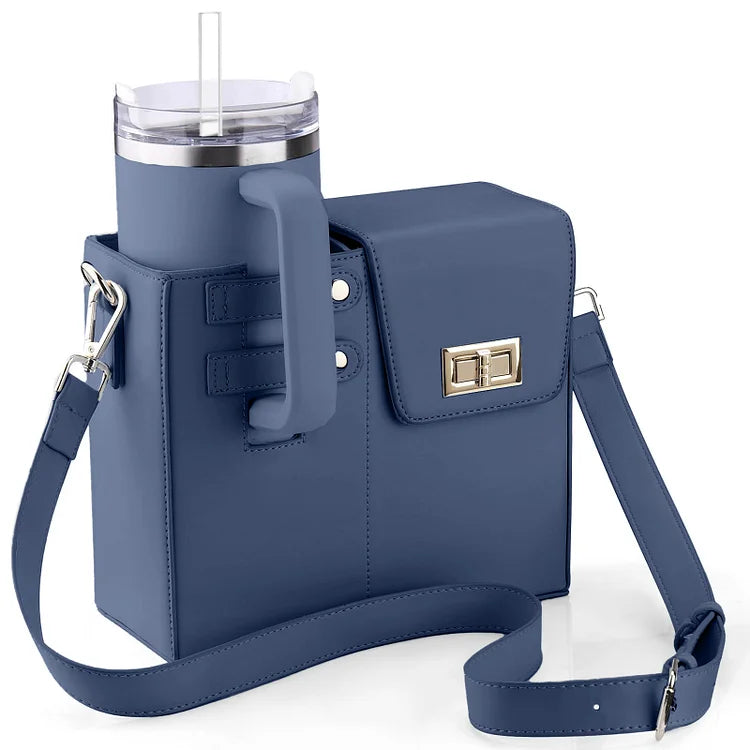 Crossbody Bag with Sports Water Bottle Holder for Women