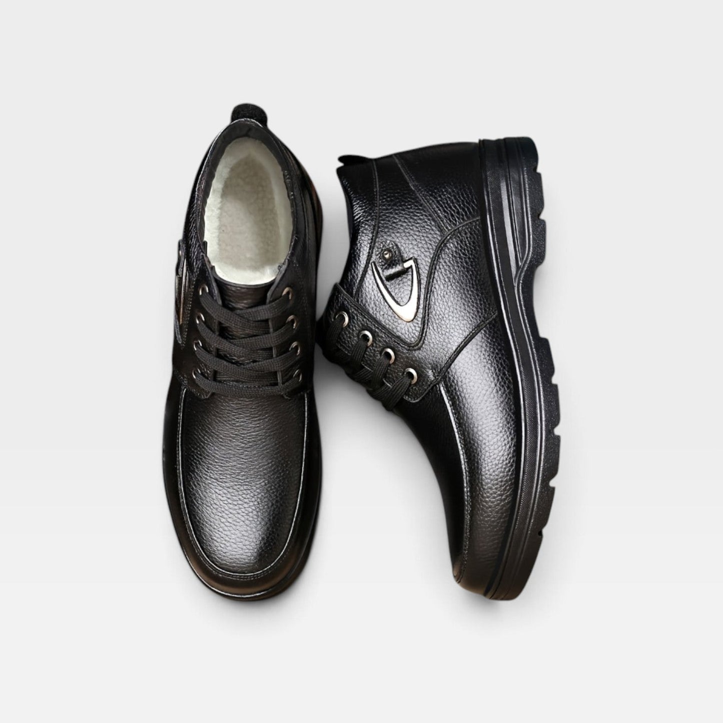 Men's Genuine Leather Lace-Up Boots